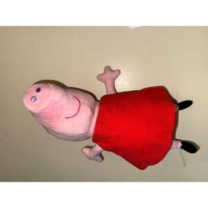 Peppa Pig 8" Plush Toy‎ in Red Dress Retired 2003 Official Licensed